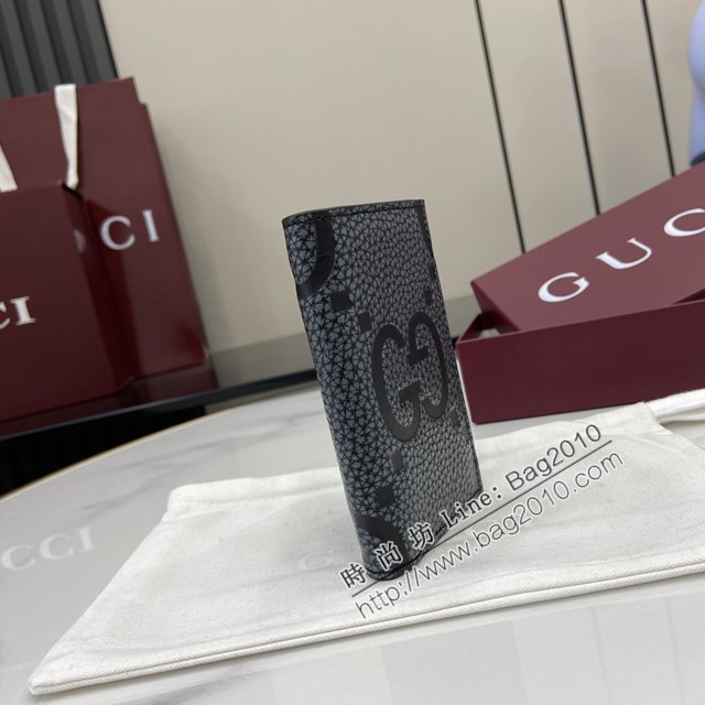Gucci專櫃古馳最新款經典字母交織圖案男士錢包卡包 jh2647型號：739478